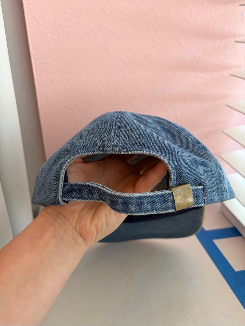 Key West Dolphin Ball Cap Denim Suede Vintage Coastal Dad Hat - Picture 4 of 5